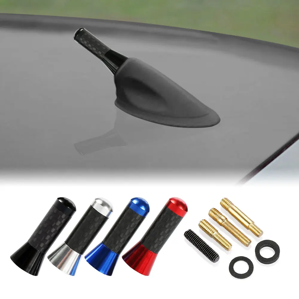 3.5cm Carbon Fiber Car Antenna Radio Aerial For Opel Vauxhall Agila Antara Movano Vivaro VXR8 Enhanced Signal Auto Accessories