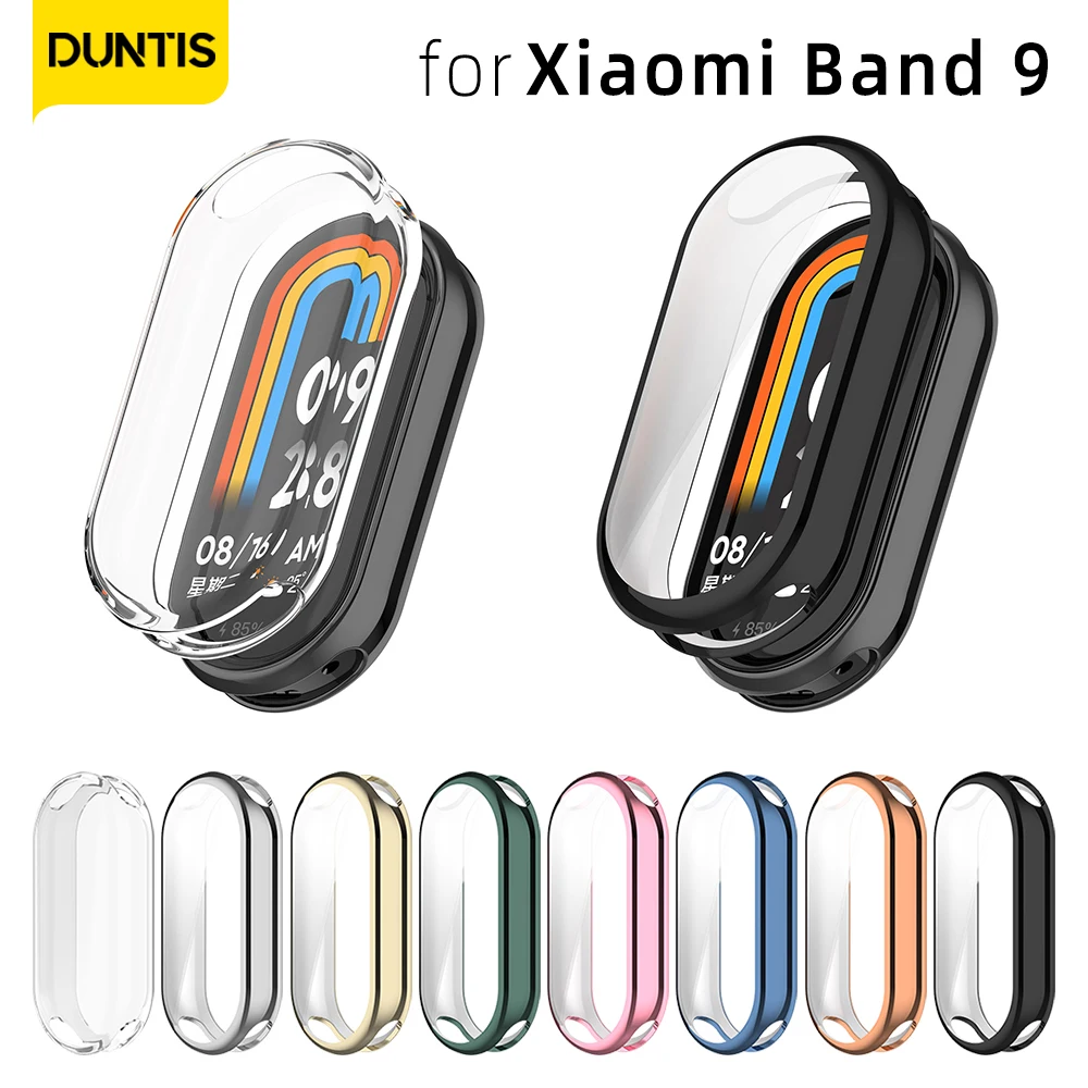 TPU Soft Case for Xiaomi Mi Band 9 All Inclusive Light Slim Anti-scratch Cover Case Screen Protector for Mi Band 9 Accessories