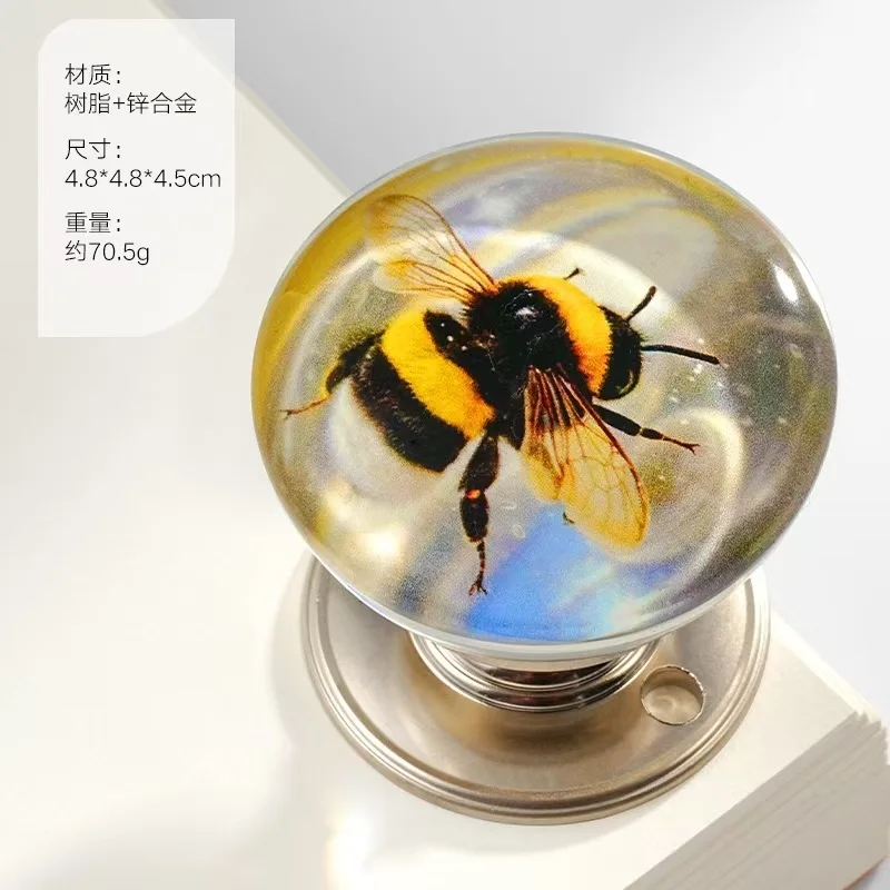 Creative and Fashionable Resin Handle Cabinet and Wardrobe Door Handle Decoration Resin-embedded Handicrafts Crystal Goal Handle