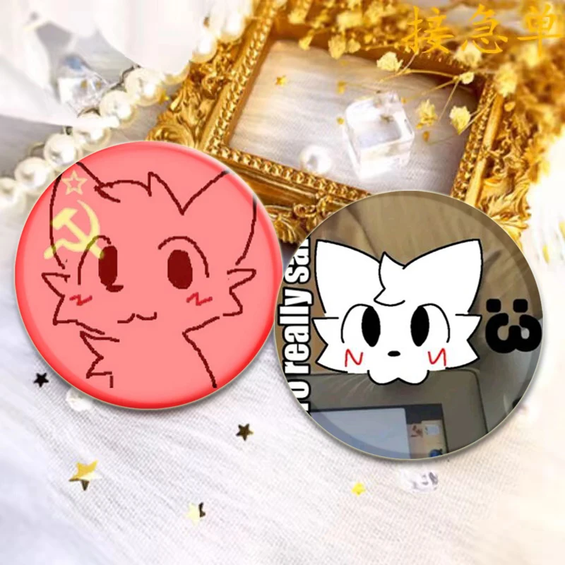 Boykisser Silly Cat Car Funny Meme Brooches Handmade Tinplate Pins Creative Cats Meme Brooches Bag Accessories Jewelry Gifts