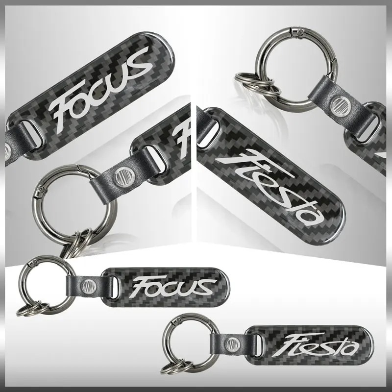 Auto Accessories Car Key Chain Emblem Pendant Key Ring For Fiesta Focus 2 3 MK1 MK2 MK3 MK4 Car Styling Decoration