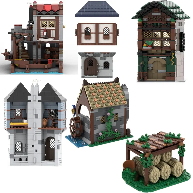 

В наличии строительные блоки из мелких частиц MOC-241224 419 шт. 187557 Замок, строительная игрушка, 3D модель, подарок, образовательный орнамент «сделай сам»