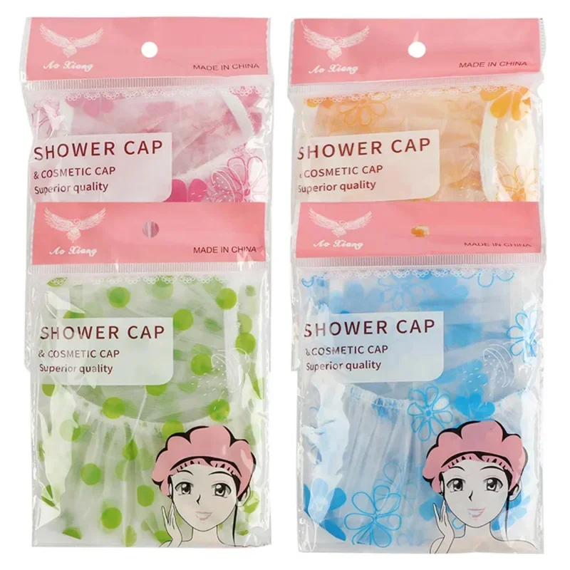 1pcs Shower Cap Waterproof Bathing Household Long Hair Shower Dry Hair Cap Kitchen Fume Prevention Sanitary Hat