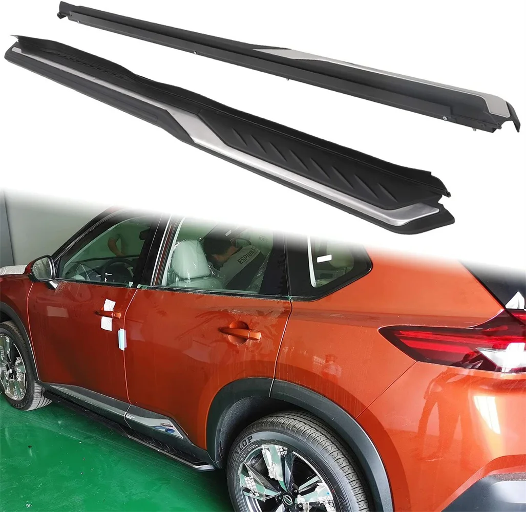 2Pcs Fit for Nissan X-Trail Rogue T33 2021 2022 Running Board Side Step Nerf Bar