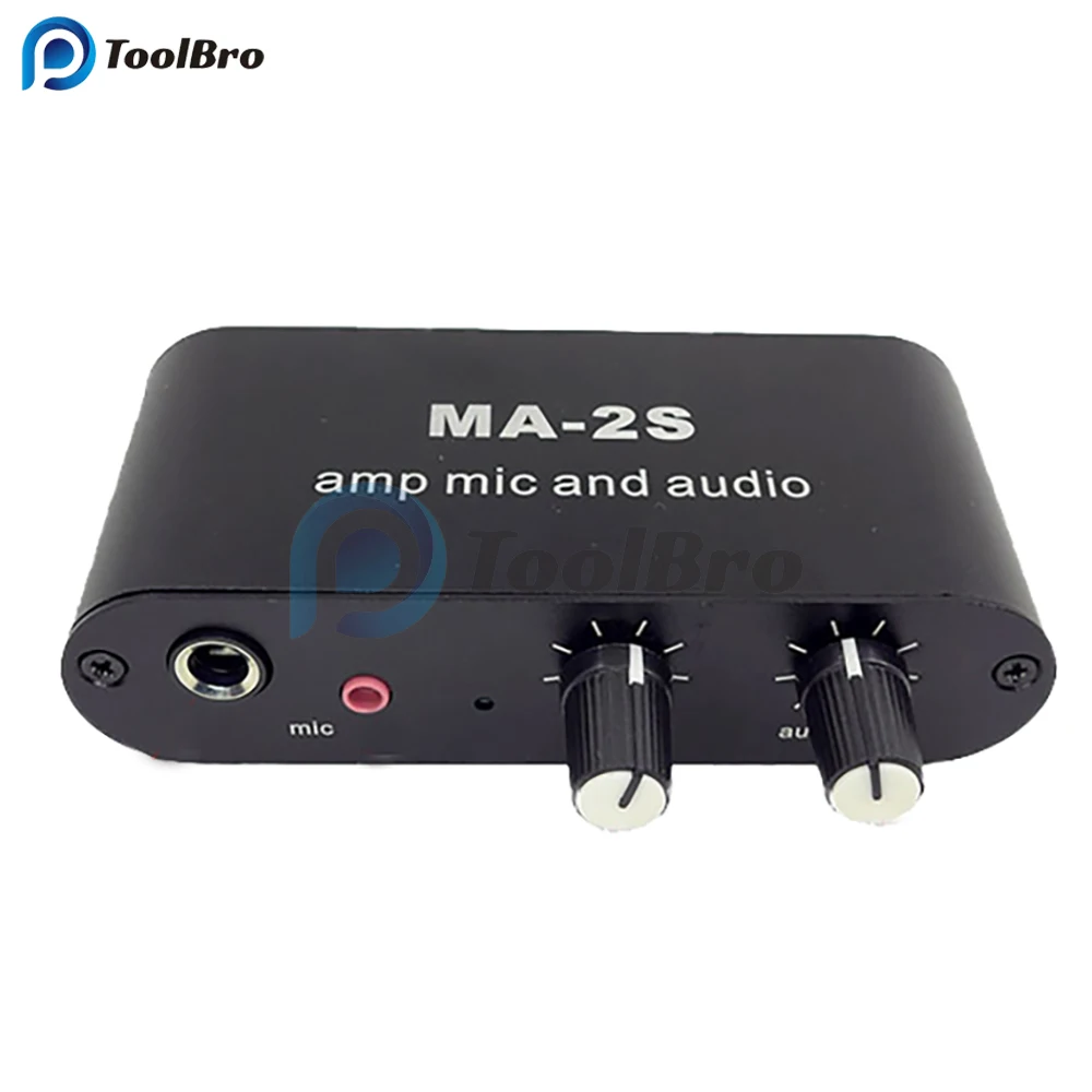 6.5mm Dynamic Microphone Preamplifier Mixer Music Audio Power Amplifier Mixing Board Headphone Music Volume Control DC 5-12V