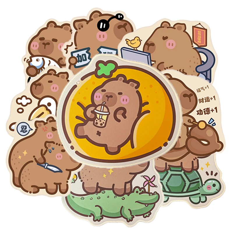 

Капибара, милый мультяшный коврик для мыши, коврики для компьютерного стола, креативный коврик для клавиатуры, игровой настольный коврик, нескользящий забавное украшение для офисного стола