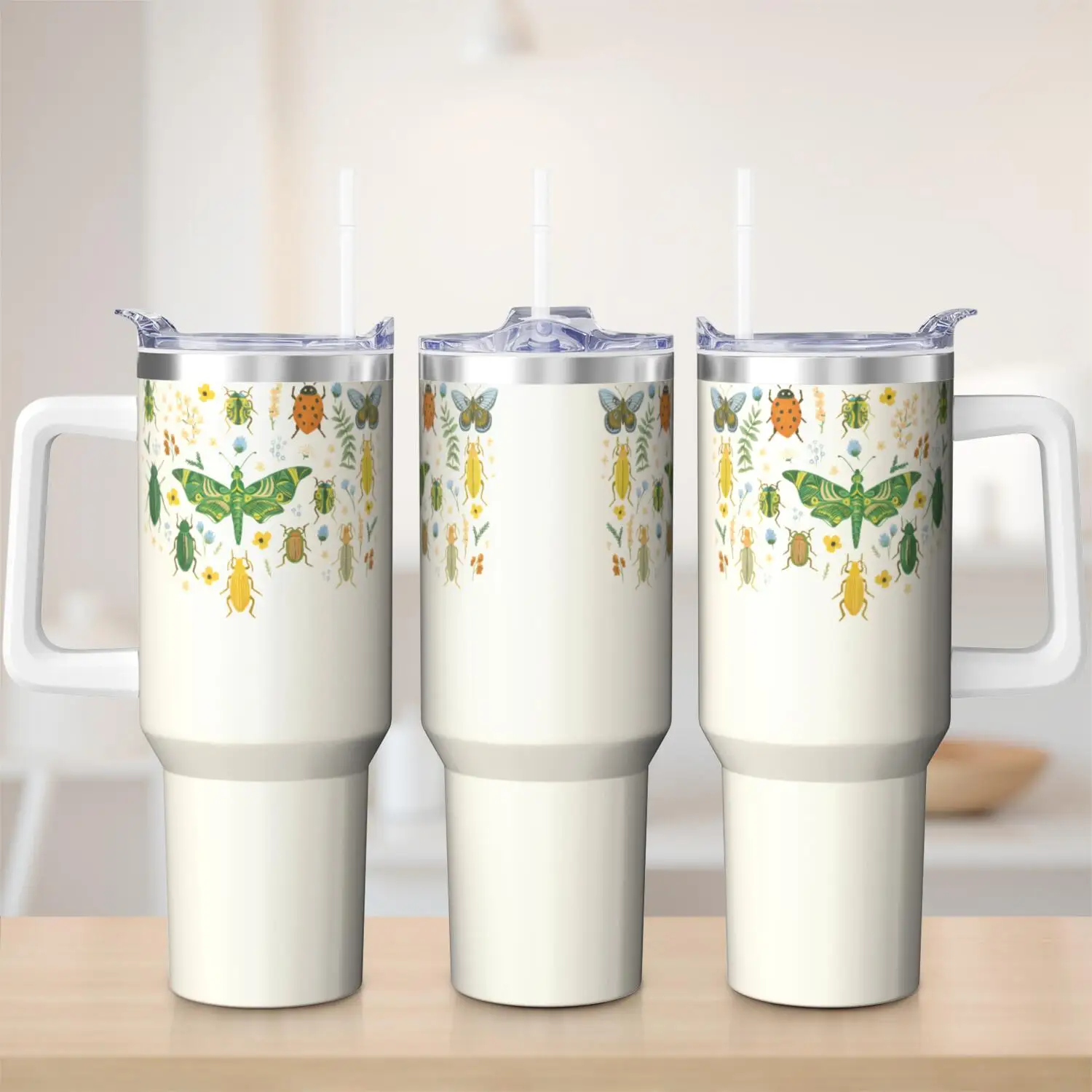 1pc The Second Generation 40Oz Ice Cup, a Beverage Cooler Perfect for Christmas Gifts, Birthdays, Or for Your Boss, Colleagues, And Managers. It'S Also a Great Thanksgiving Present. This Stainless Steel Water Cup Features a Handle And Straw