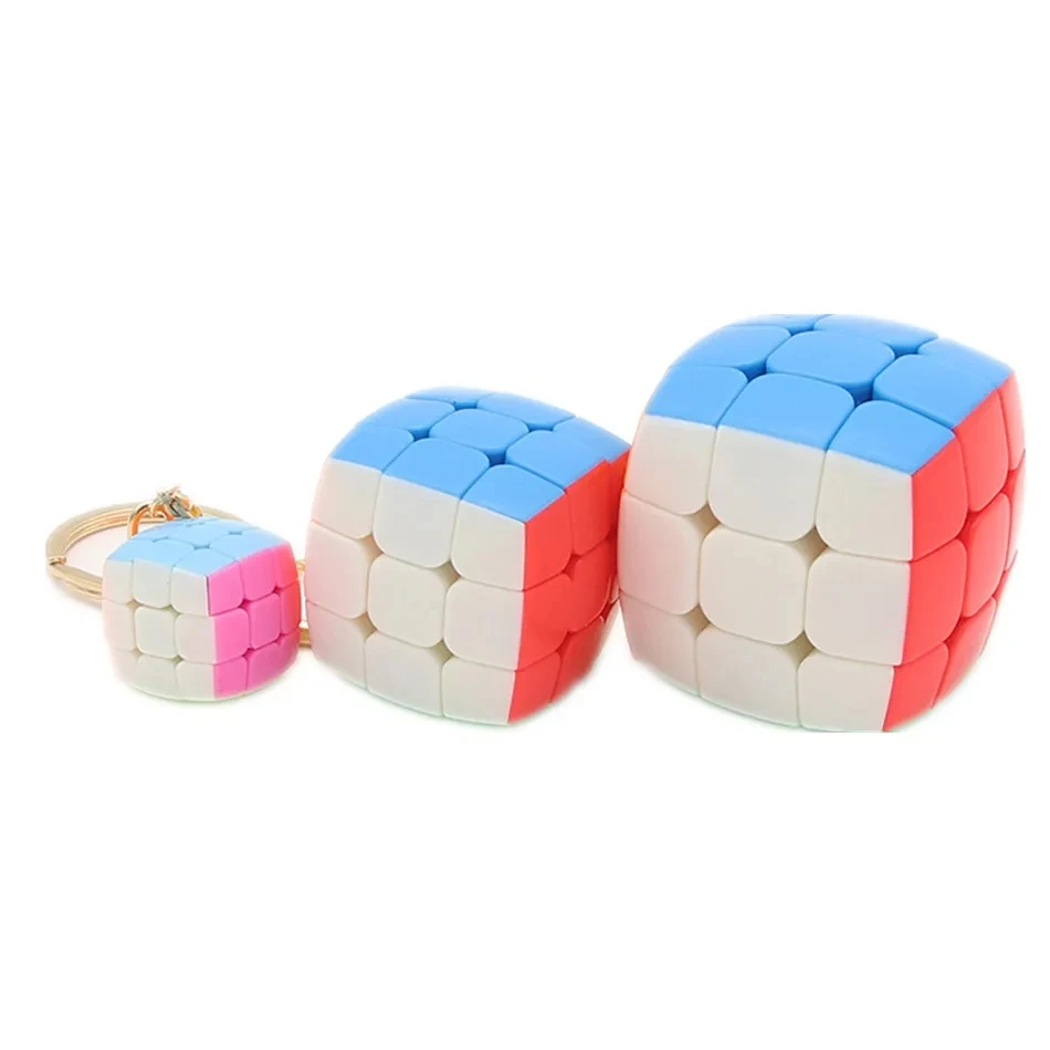 Yongjun Pillowed 2cm 3.5cm 4.5cm Mini 3x3x3 Magic Puzzle Antistress Cube Keychain Professional YJ 3x3 Speed Cube Educational Toy