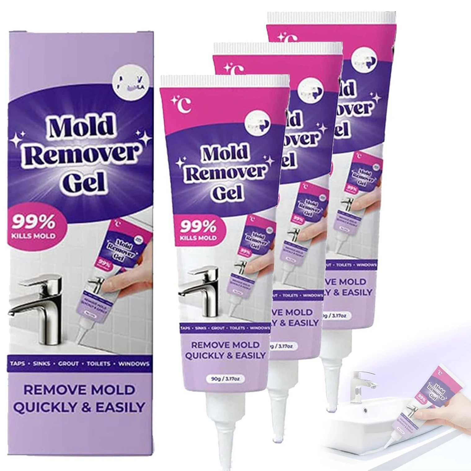 1/3PCS Reiniger Gel Leistungsstarke Haushalts Entferner Gel für Wand Fliesen Mörtel Dichtstoff Badezimmer Reinigung Hause Küche waschbecken Reinigung