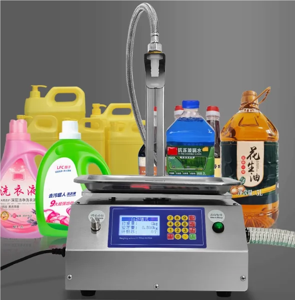 

New Small Automatic Filling Machine Weighing Time Quantitative Liquid Laundry Detergent Filling Machine Water Beverage Wine Juic