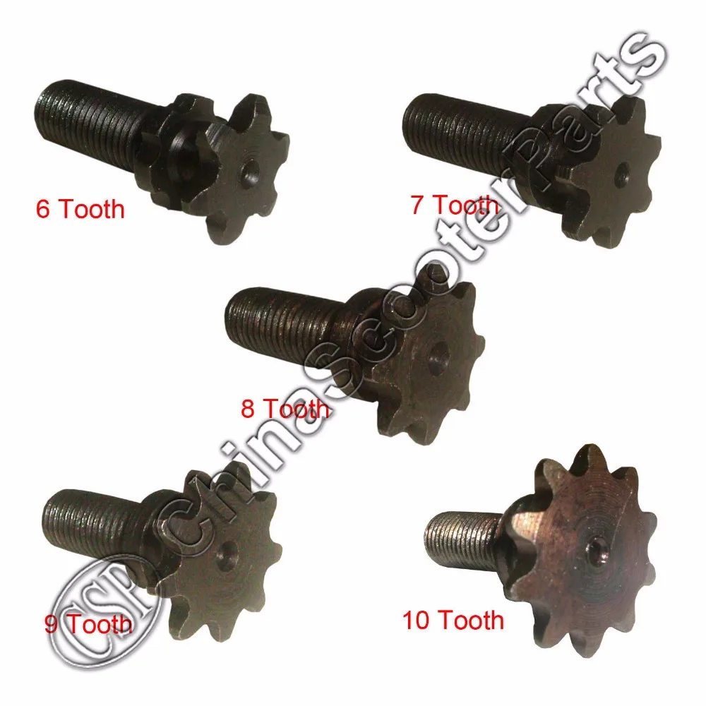 6 7 8 9 10 6T 7T 8T 9T 10T Tooth Front Pinion Sprocket 47CC 49CC Mini Moto Pocket Dirt Pit Bike ATV 25H T8F