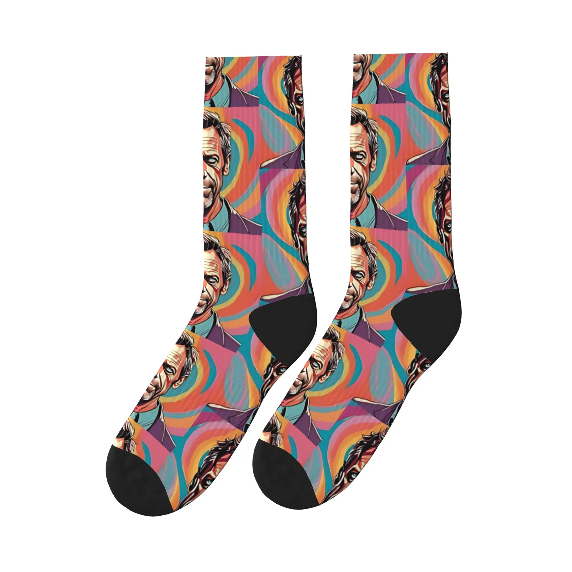 Dr. Gregory House Psychedelic Stockings Adults Men Socks Soft Leisure Socks Autumn Skateboard Anti Sweat Graphic Socks Present