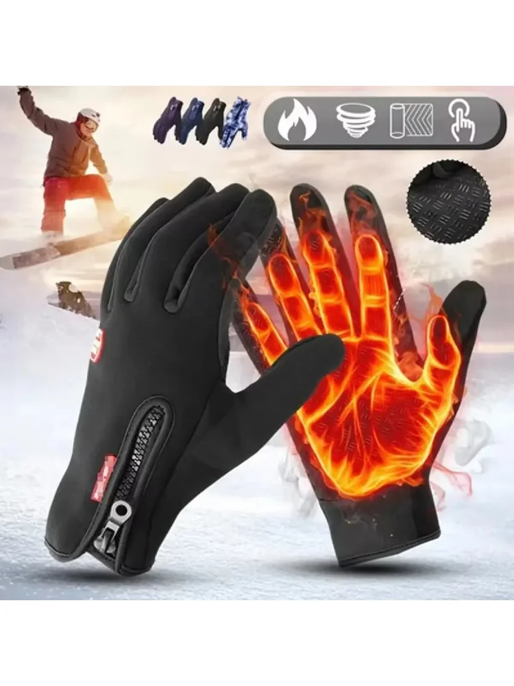 AliExpress Touchscreen Warm Gloves Outdoor Cycling Driving Motorcycle Waterproof Cold Gloves Windproof Non-Slip Womens Men Winter Ski Glove