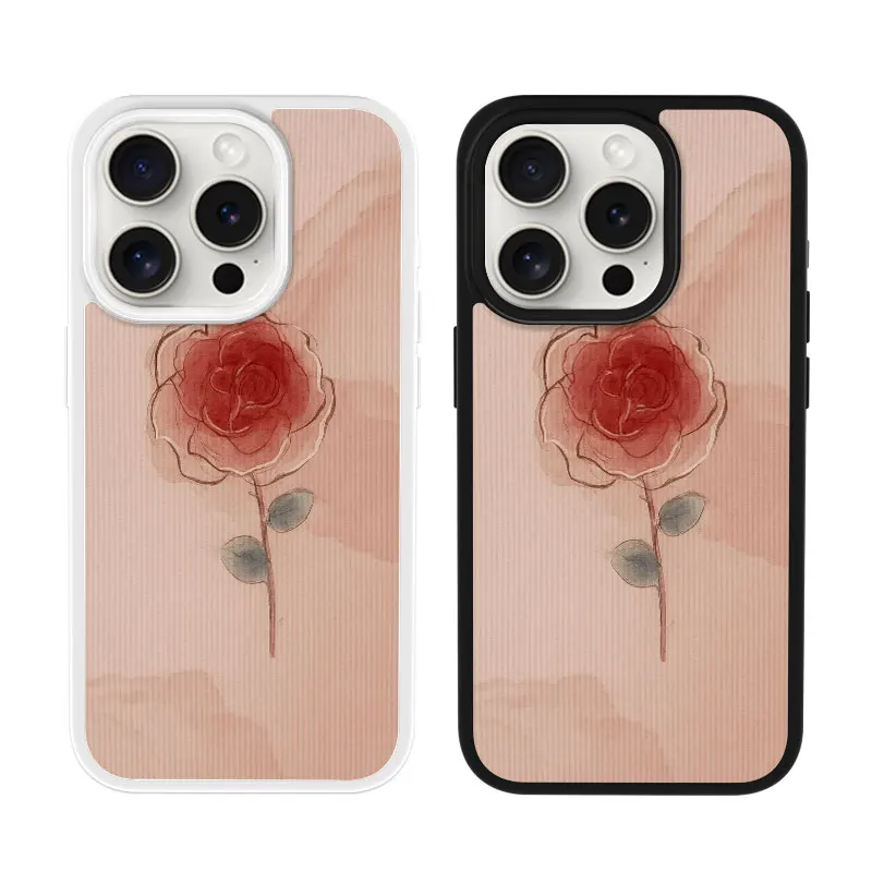 

Floral Rose Phone Case for iPhone 16 15 14 13 12 11 Plus Pro Max Elegant Artistic Style Protective Slim Case