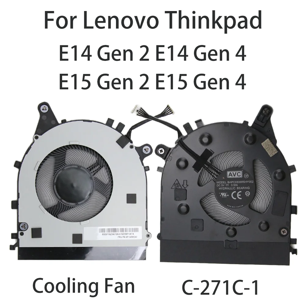 New Original For Lenovo Thinkpad E14 Gen 2 E14 Gen 4 E15 Gen 2 E15 Gen 4 UMA Laptop Intel CPU Cooling Fan 5F10Z58242 5F10Z58243