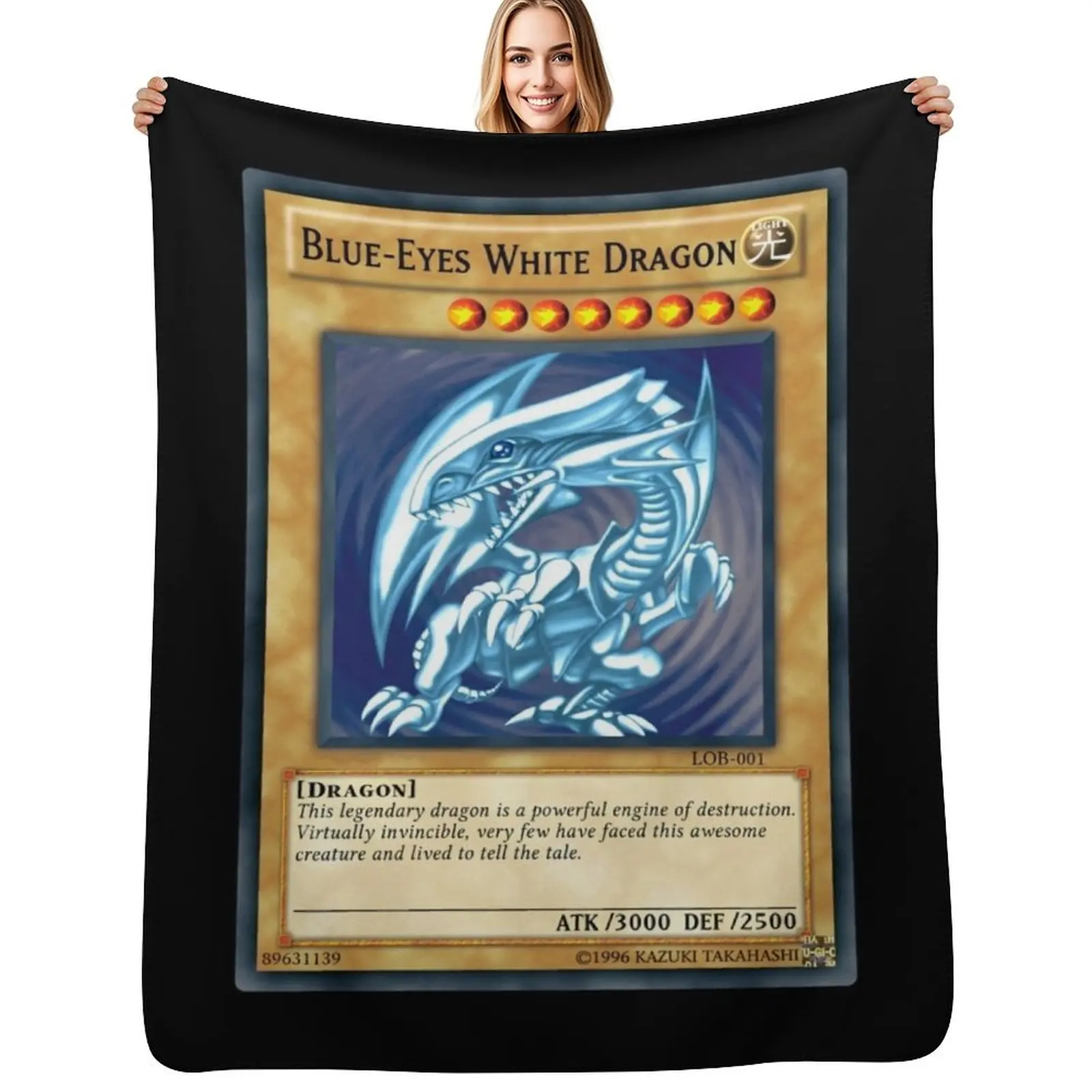 

Blue Eyes White Dragon Yu Gí óh Throw Blanket Luxurious Soft Blanket Holiday Gift for Family