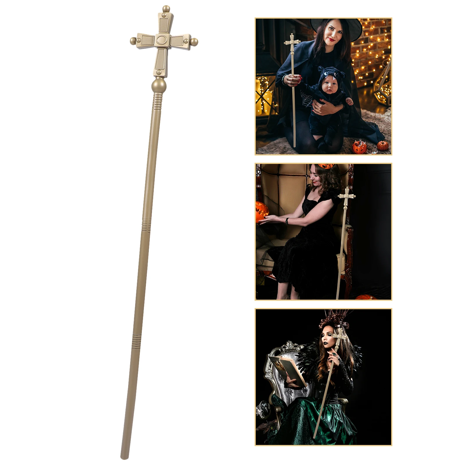 

Plastic Walking Head for Party Decor Cosplay Decoration Walking Cane Prop Fashion Party Cosplay Prop Accessory Ideal