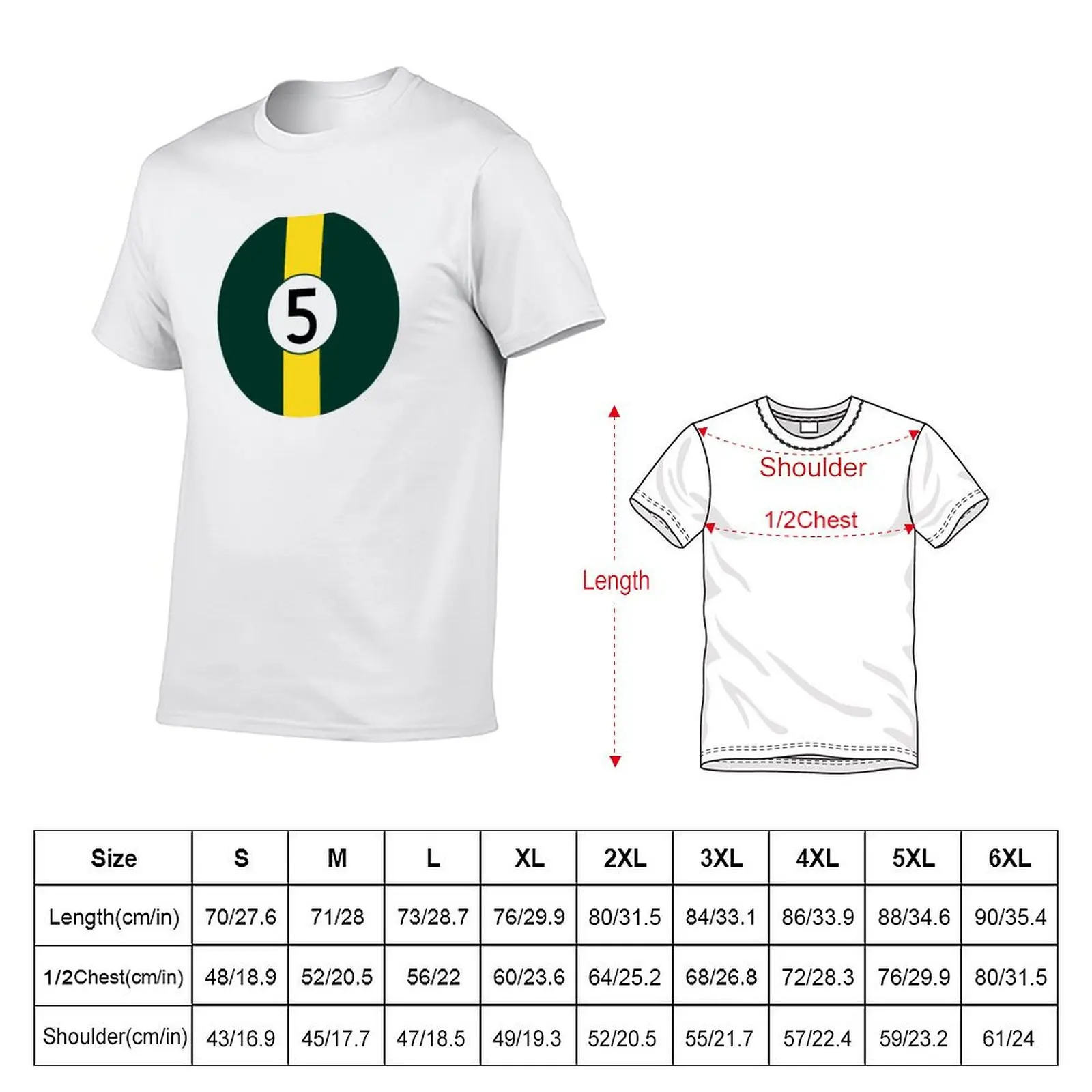 #5 Racing Livery T-Shirt Soft Cotton Print T-Shirt
