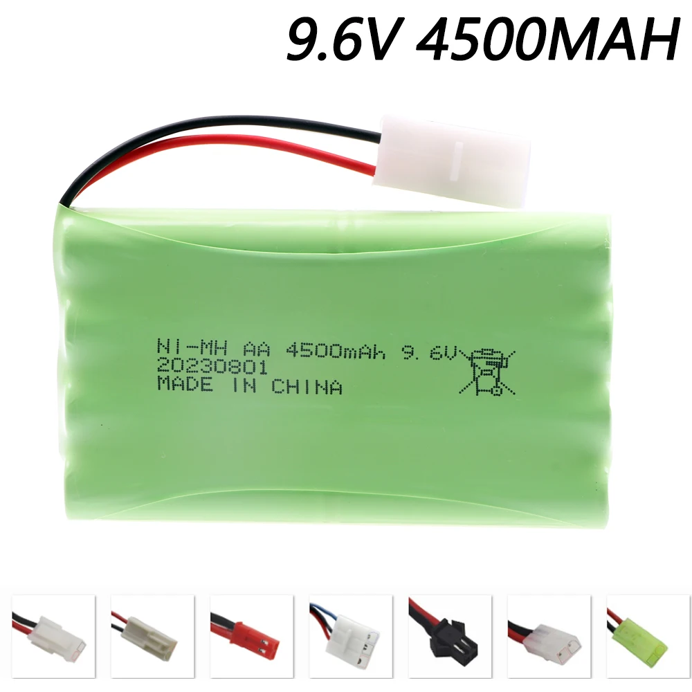 9.6V 4500mah NI-MH AA Rechargeable Battery Pack for RC toys Car Tanks Trains Robot Boat Gun tools 9.6V high capacity AA battery