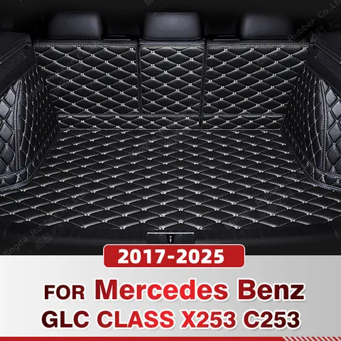 메르세데스 벤츠 GLC 클래스 X253 C253 2017-2025 24 23 22 21 자동 풀 커버리지 트렁크 매트 자동차 카고 라이너 인테리어 액세서리