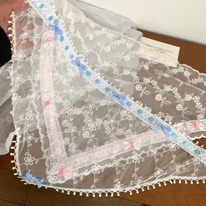 Khăn rằn thêu ren 270D Khăn trùm đầu mềm mại và thoải mái thể hiện vẻ đẹp thẩm mỹ của đất nước Pháp