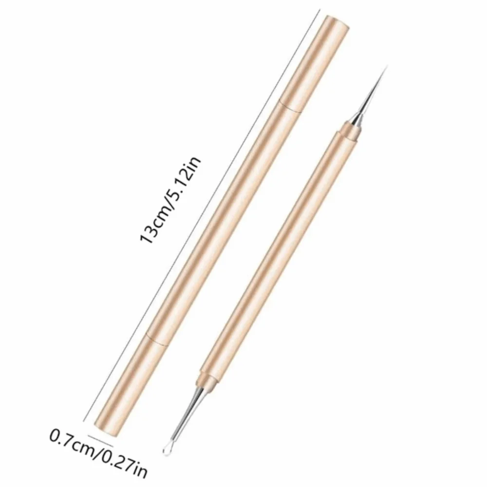 Double-Ended Blackhead Extractor Sharp Tip Rust-proof Comedone Remover Stainless Needles with Cover Pore Cleaner Face Skin Care