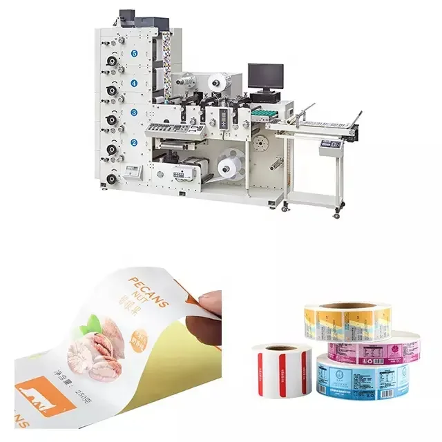 4 Color Flexo Printing Machine Roll Flexographic Printer High Speed Label Graphic Non Woven Bag Printing Mahine