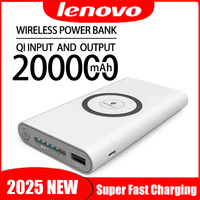 Lenovo 200000mAh wireless power bank fast charging portable charger suitable for iPhone Huawei xiaomi type-C external battery