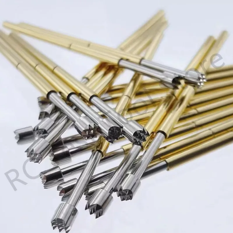 20/100PCS P100-H3 33.35mm 9-claw Plum Blossom Head Dia 1.80mm Needle Spring Test Probe P100-H Dia 1.36mm Circuit Board Test Tool
