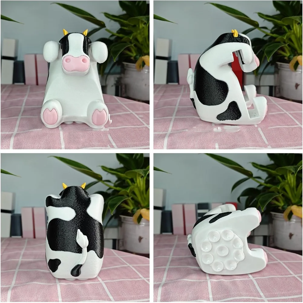 

【Price Drop !!】Cow Sticky Note Holder Pops Up Note Dispenser With Pen Holder, Note Dispenser For Desk Home Office Accessories