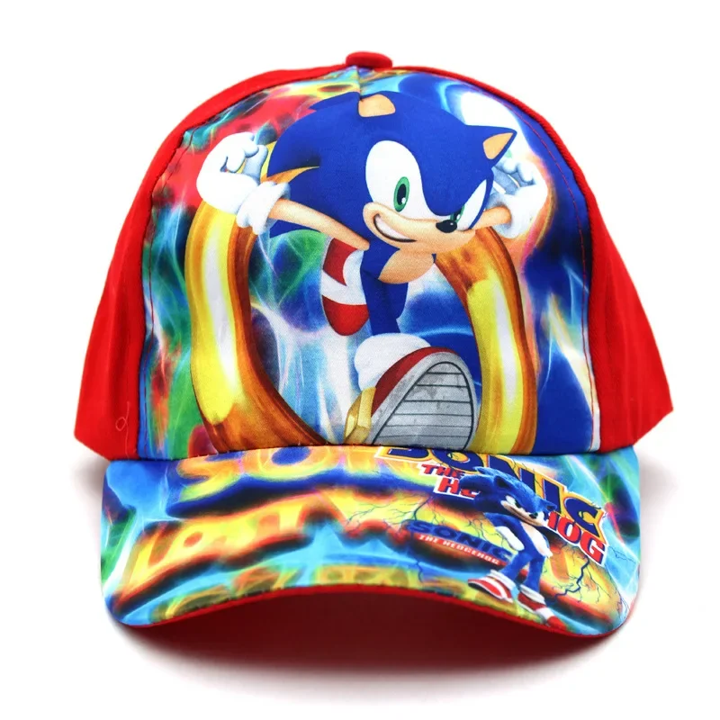 Sonic Cartoon Baseball Cap Sunhat Outdoor Action Figure Toys Fashion Hiphop Casual Peaked Caps Sun Visor Boys Kids Birthday Gift