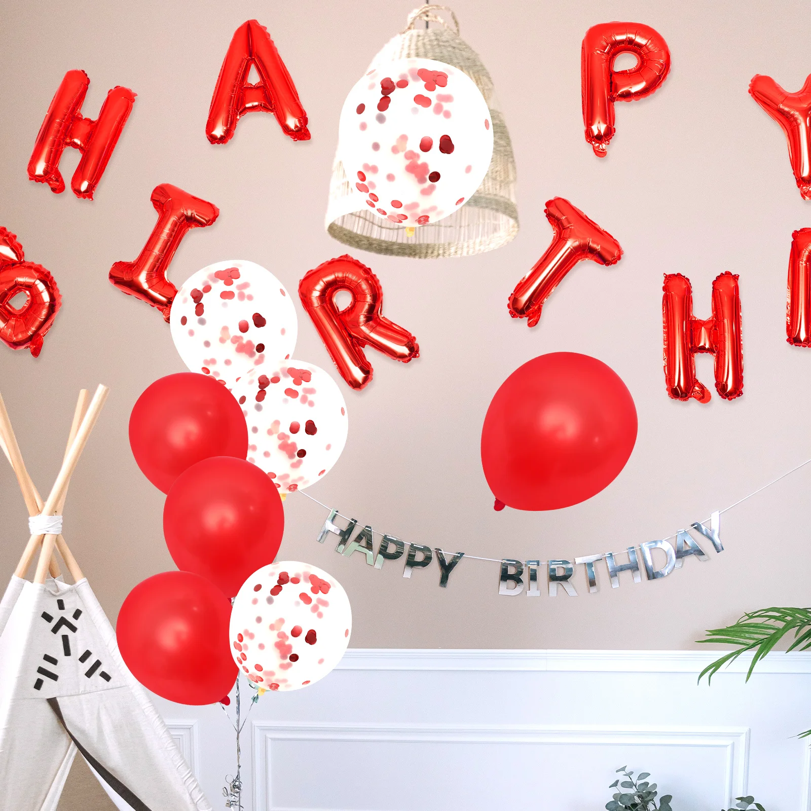 

Birthday Balloon Set Party Decorations Foil Balloons The Banner Aluminum Kit Baby