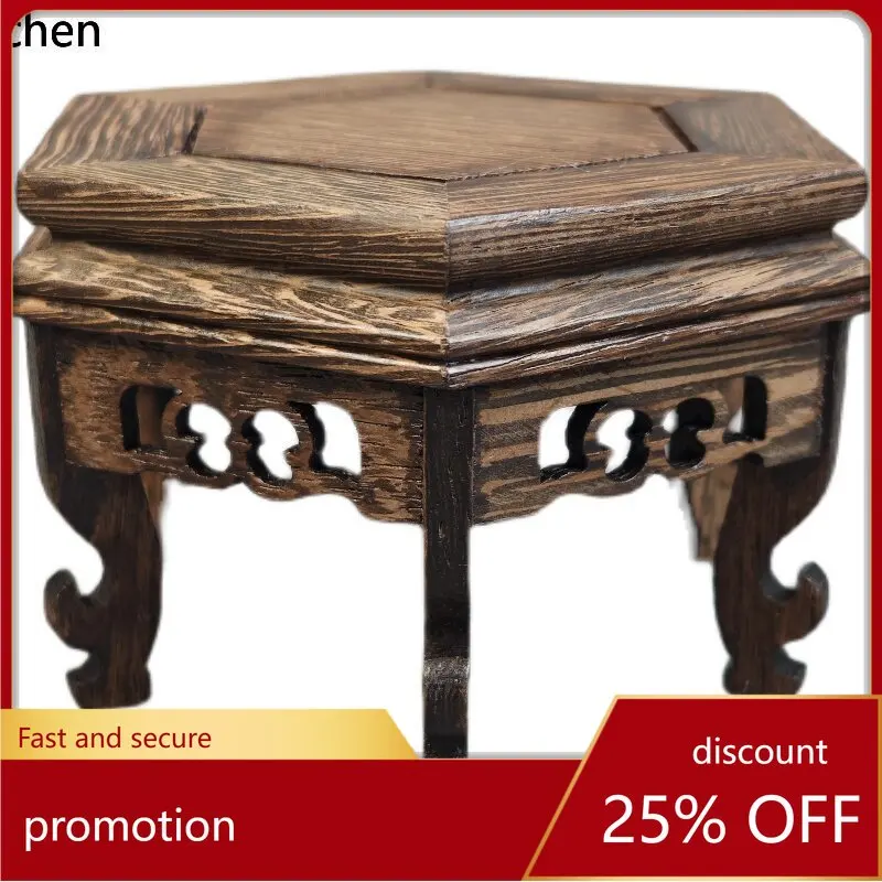 

Cz hexagonal base wooden hexagonal buddha altar buddha statue heightening seat solid wood