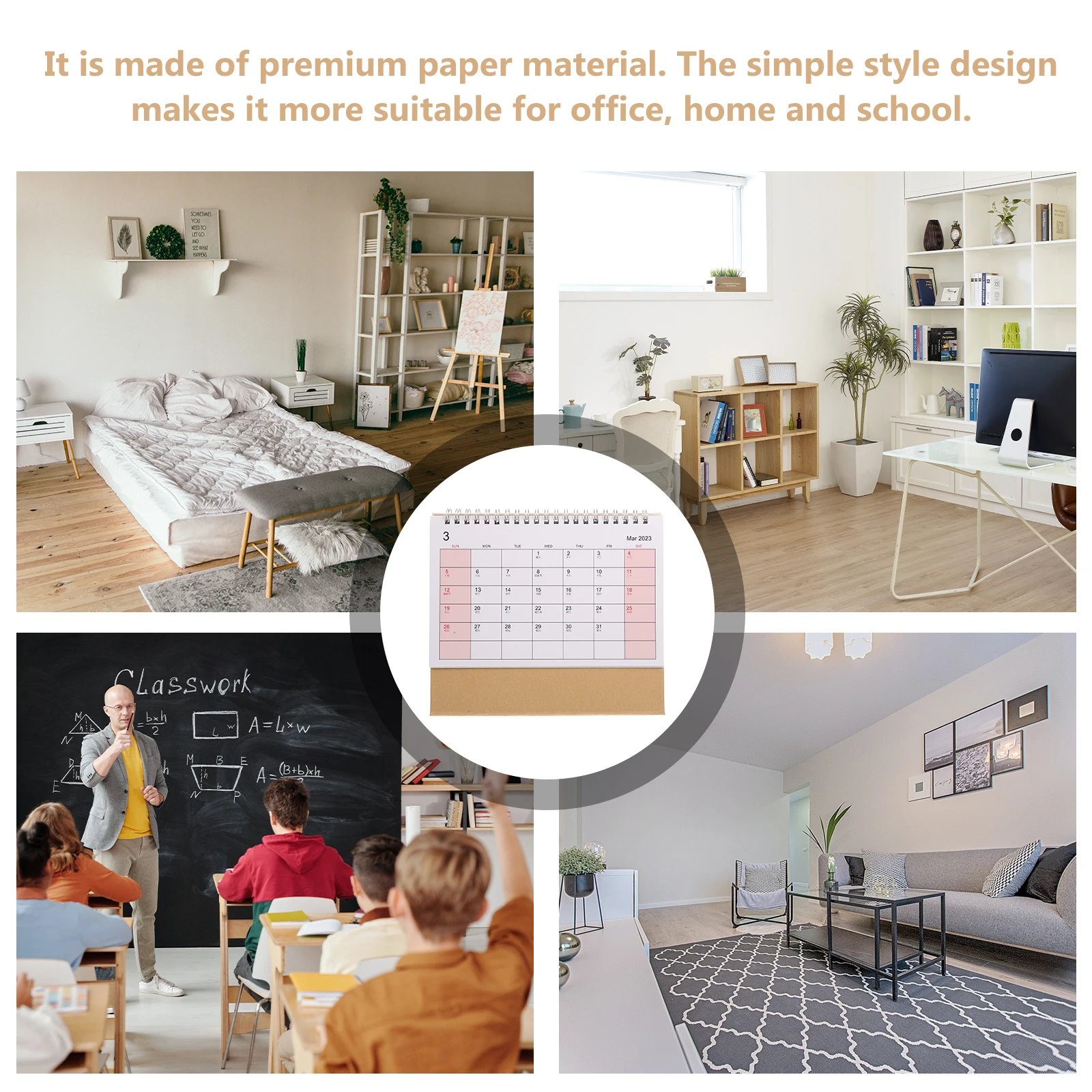 

Desktop Calendar Notepad Yearly 2023 Schedule Double Line Table Practical for Home Office Paper Work