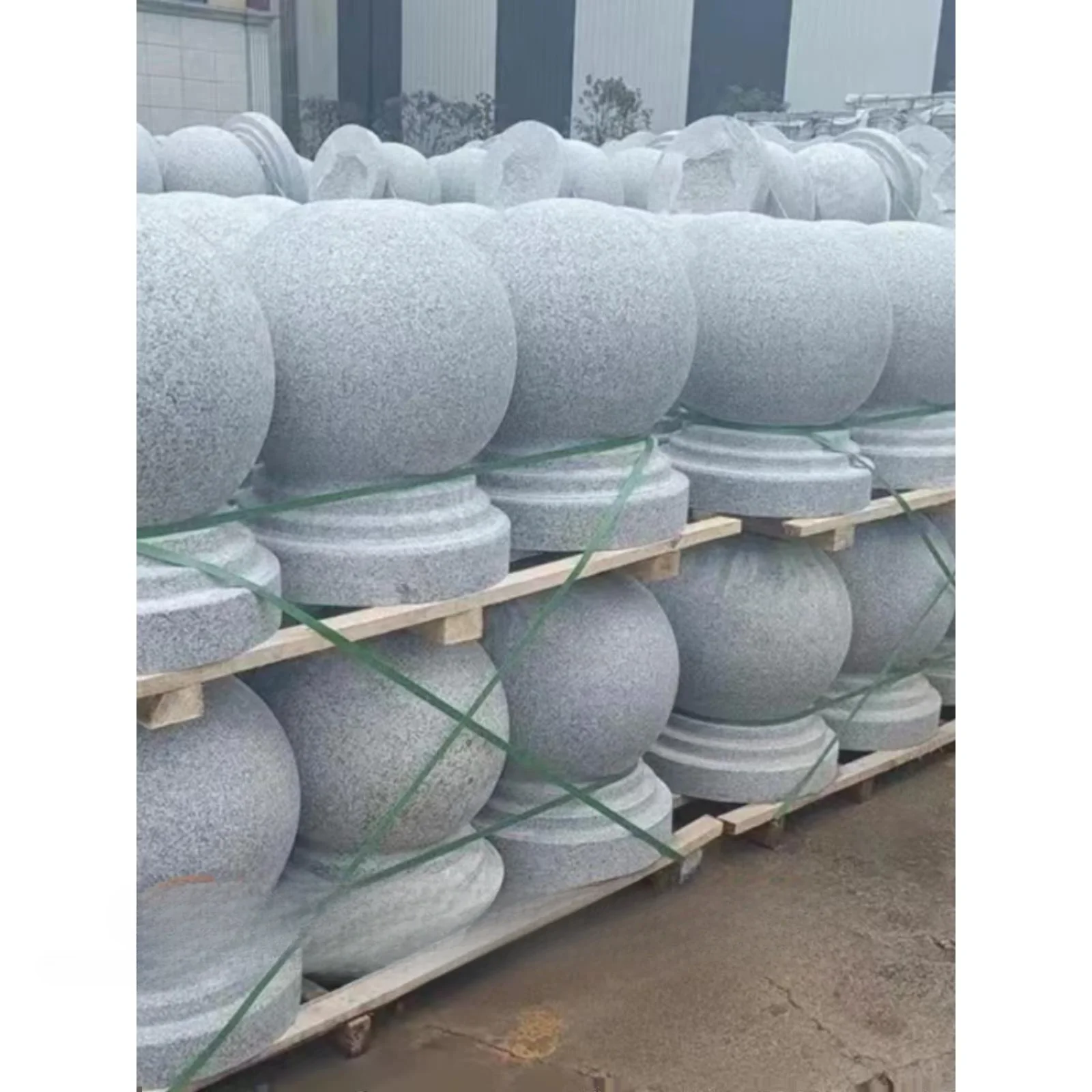 Marble blocking ball, natural granite barricade stone ball, blocking column, isolation pier, round stone