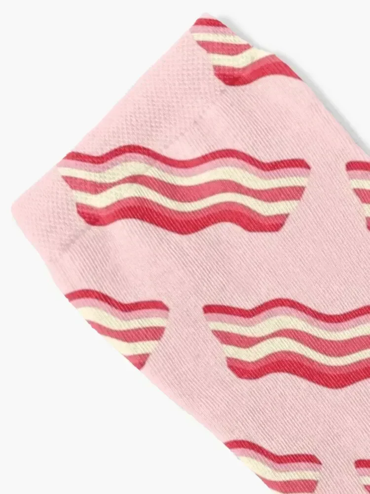 Bacon Lovers! (PINK) Socks anime winter gifts Crossfit funny gifts Men Socks Women's