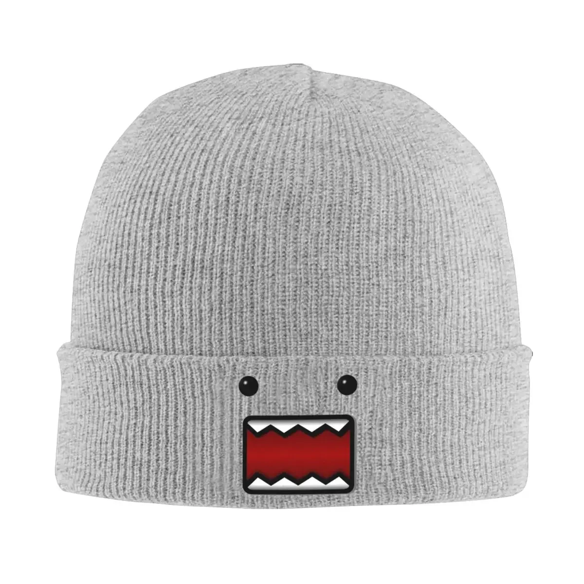 Domo-kun Beanie Hats Big Mouth Knit Hat Hippie Head Wrap Men Women Caps Autumn Winter Graphic Street Bonnet Hats Gift