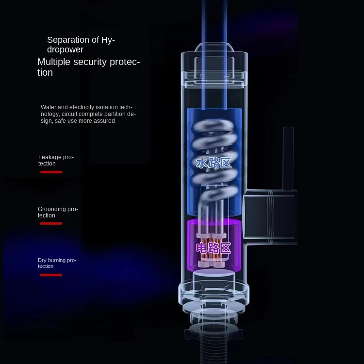 3000 واط 220 فولت سخان مياه المطبخ الكهربائي الحنفية لحظة الساخن الفولاذ المقاوم للصدأ 360 °   قابل للتعديل صنبور سخان صنبور التدفئة الباردة