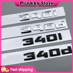 New Gloss Black 3D Letters Numbers For M340d M240d M235d M140d M135d Emblem for F30 F31 F35 F40 F46 G42 G20 Car Trunk Sticker