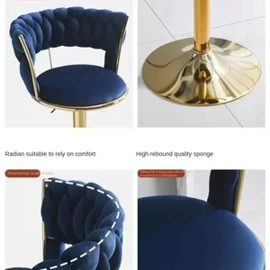 Ghế thanh xoay có thể điều chỉnh, ghế nhẹ, phân trong nước cao, tiếp tân, phân thu ngân số 8 Ghế thanh hiện đại bán hàng chính - №8