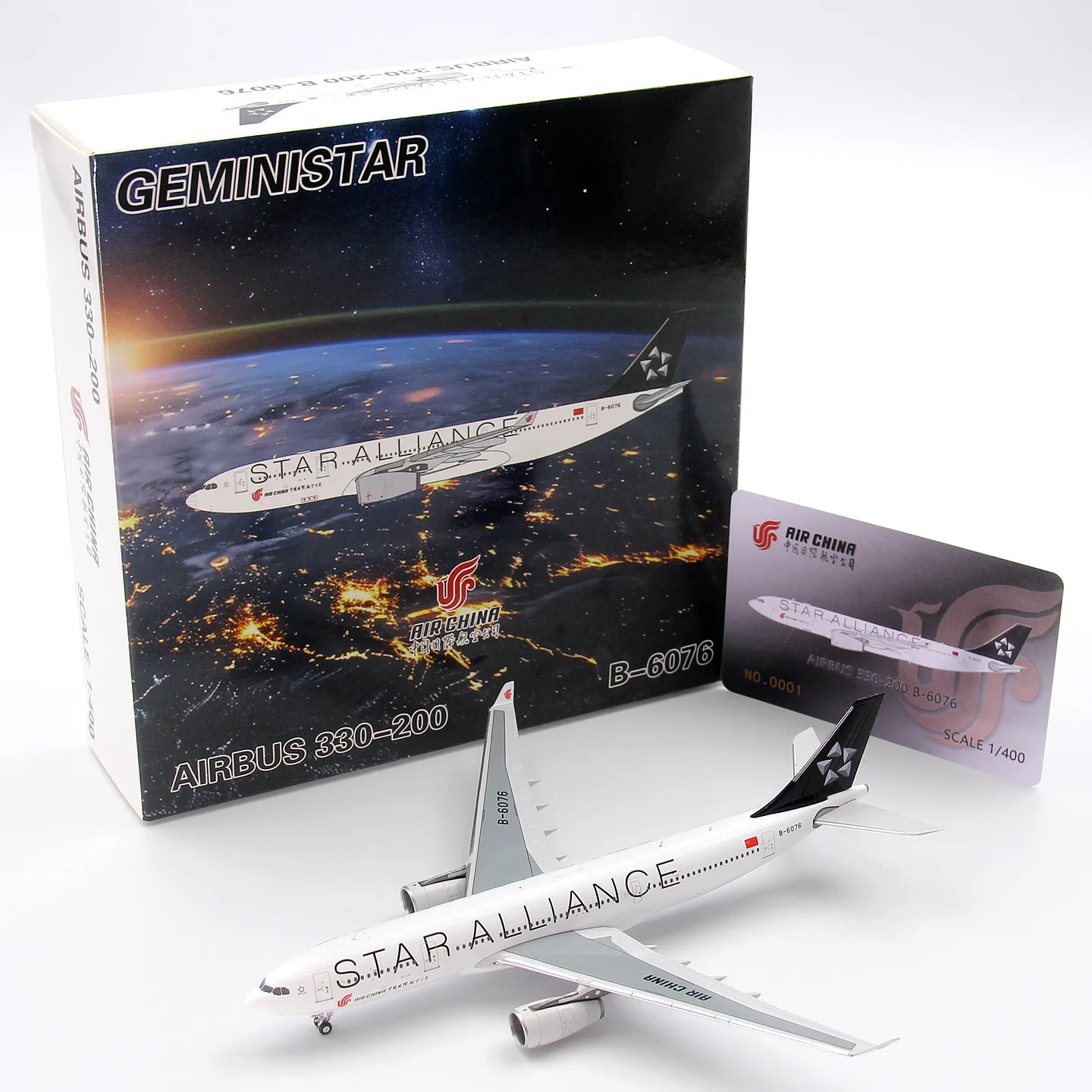 Diecast Geministar 1:400 Scale A330-200 B-6076 Alloy Aircraft Model