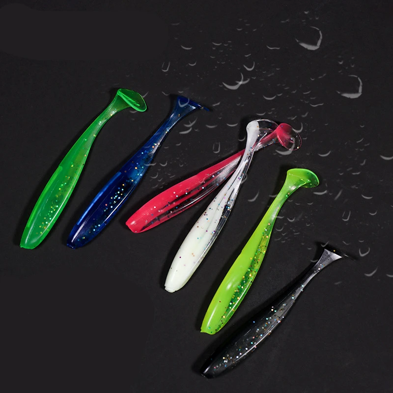 10Pcs/lot Easy Shiner Soft Fishing Lure 5.5cm -7.5cm 1g -2.4g Artificial Soft Bait Silicone Double Colors Carp Artificial Bait