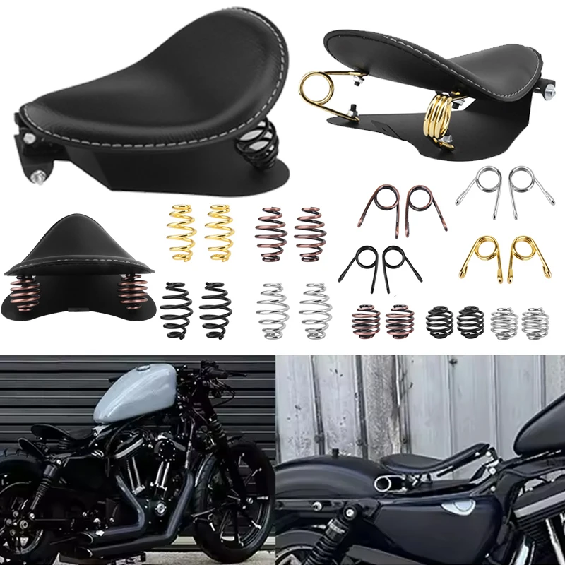 

Motorcycle Parts Universal With Stitch Solo Driver Seat Springs Bracket Mount Kit For Harley Honda Yamaha Kawasaki Suzuki Indian
