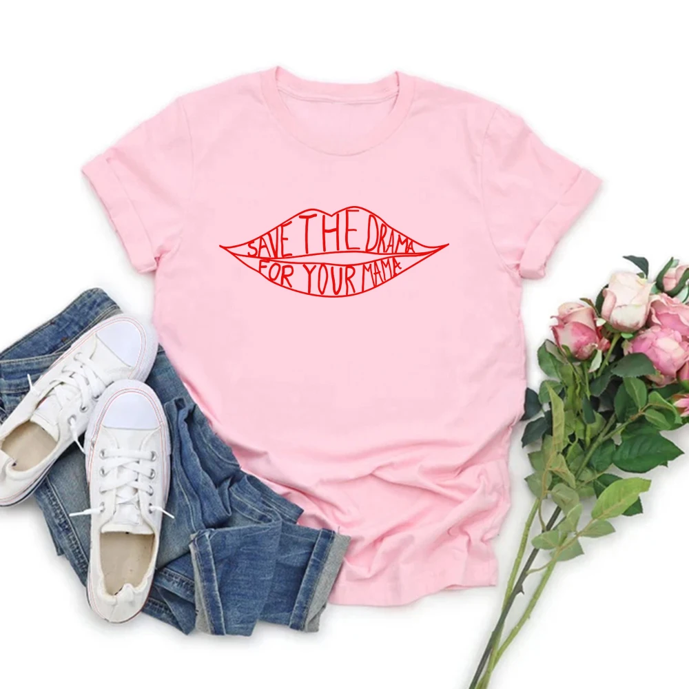 Save The Drama for Your Mama T Shirt Friends Tv Show Rachel Green T-Shirt Unisex Graphic Tees Tops Mothers Day Gift