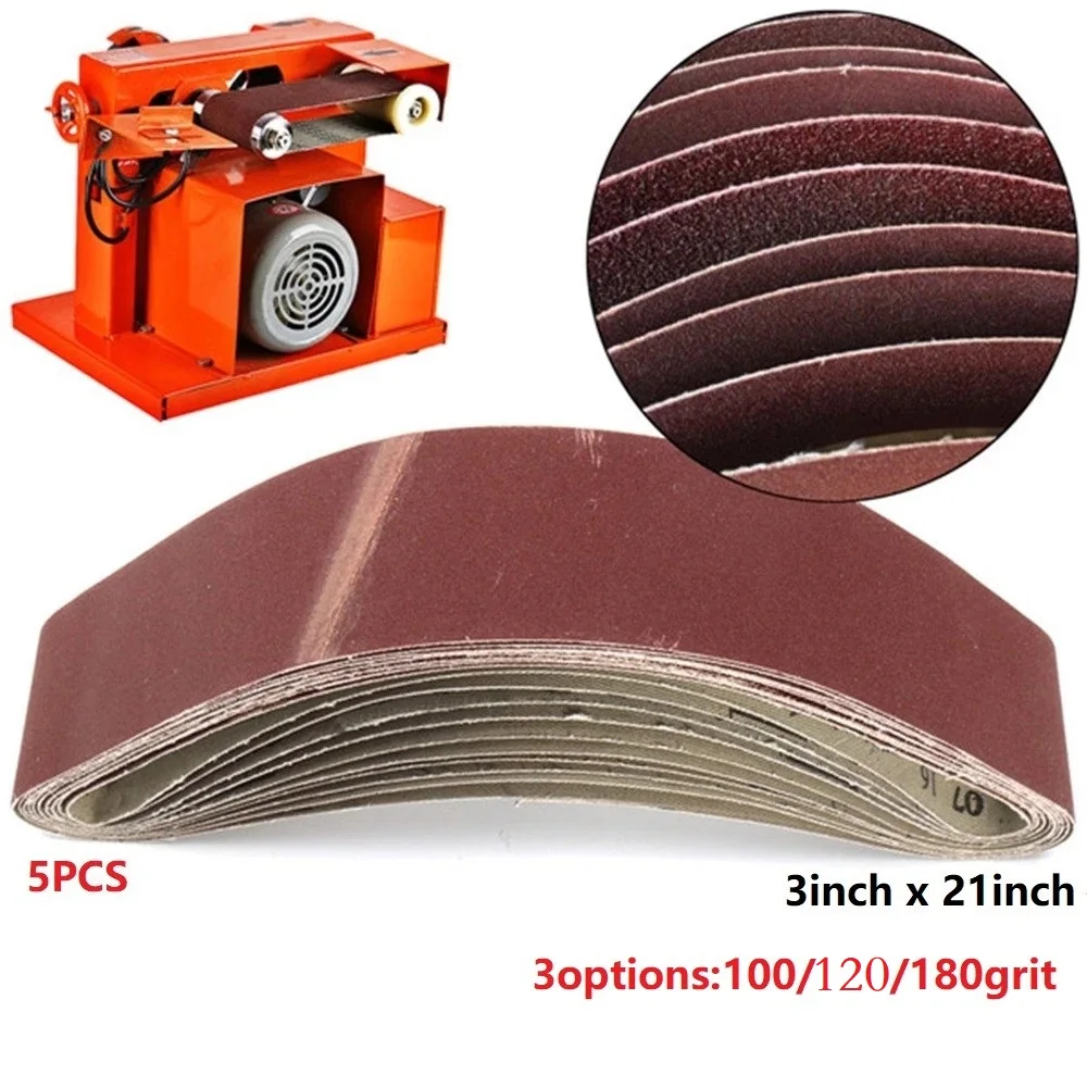 Large Sanding Belts 75x533mm 5pcs Sanding Band Set Grit 100 Grit 150 Sander Grinding Electric Polishing Machine Abrasive Tools