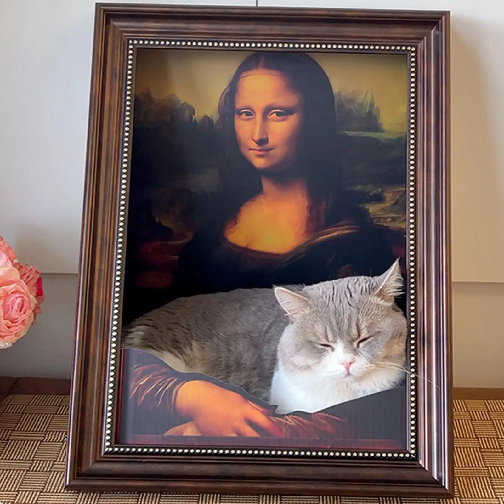 Katzenkratzbett in Retro-Bilderrahmenform, Krallenschärfbrett für kleine, mittelgroße und große Katzen, für Zuhause, Schlafzimmer, Arbeitszimmer, Wohnzimmer