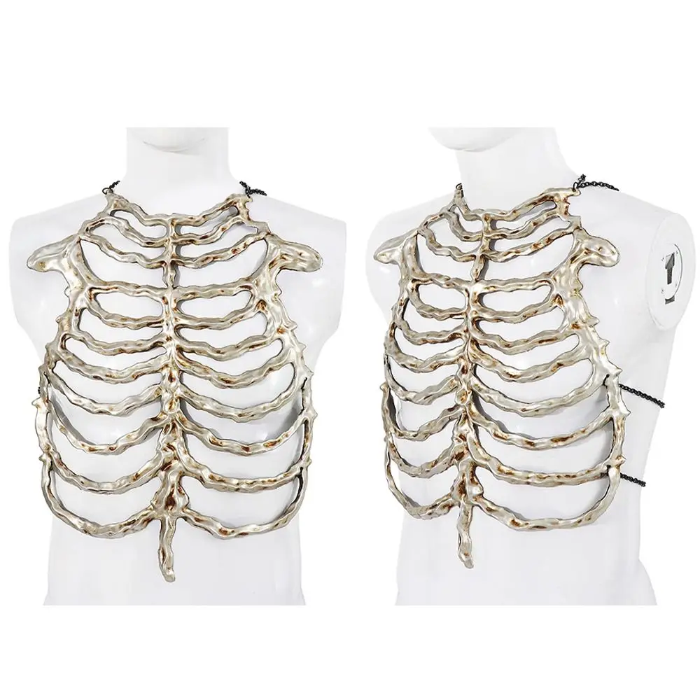 Decorative PU Skeleton Harness Gothic Style Lightweight Skeleton Costume Accessory Cosplay Costume Prop Party