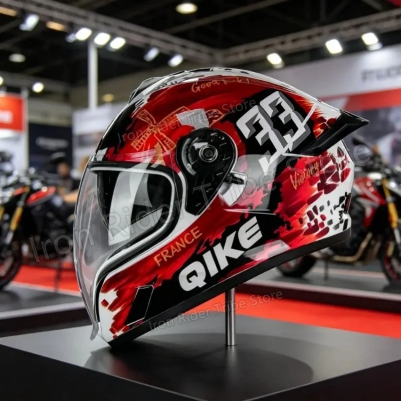 Qike DOT 3C ECE Flip Up Modular Motorcycle Helmet Full Face Long Visor Sport Bike Scooter For Men Casco Moto Protective Gear