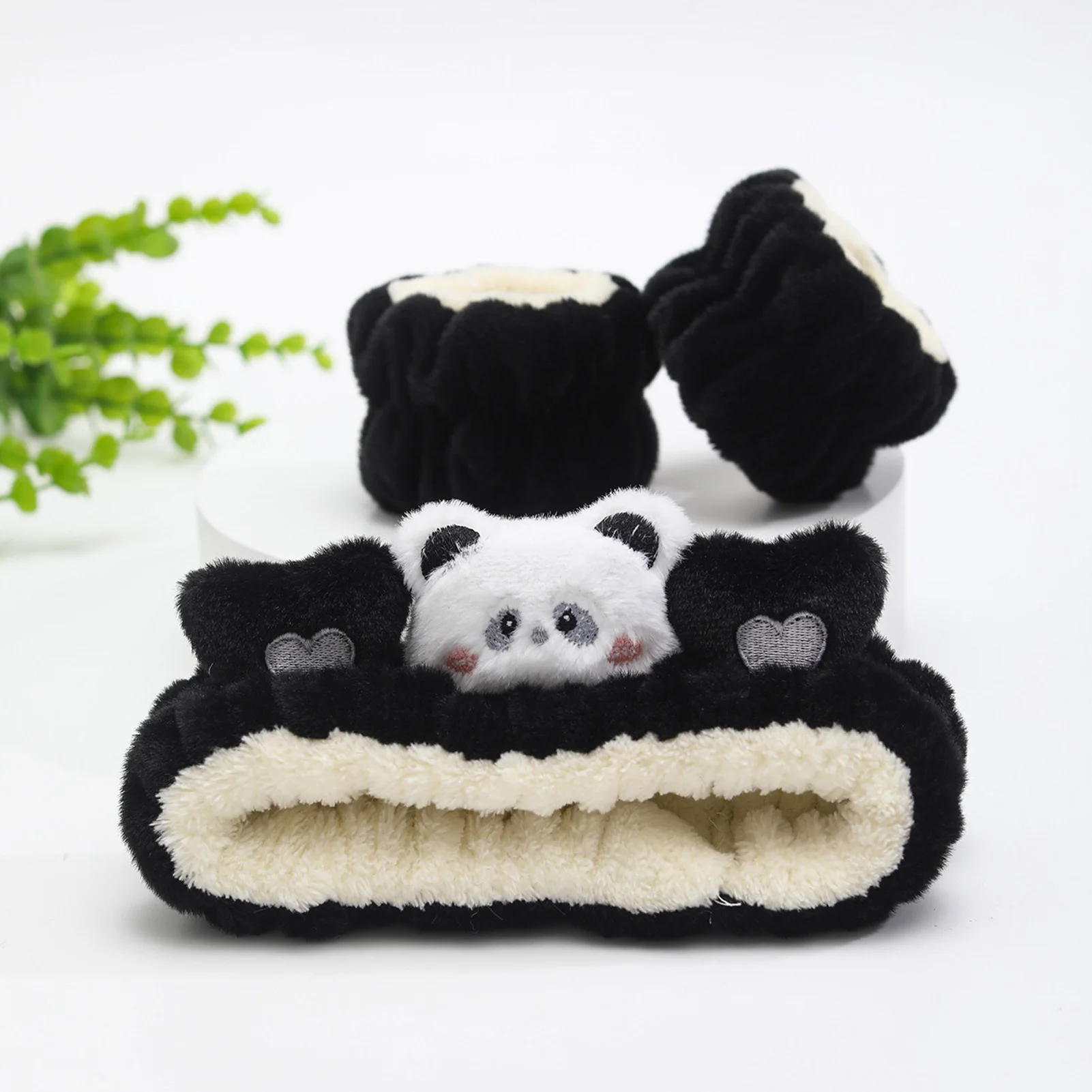 Plush Bear Decor Headband Wristbands Yellow Chick Face Washing Wear Hairbands Wristbands Suitable for Women and Men - view 6