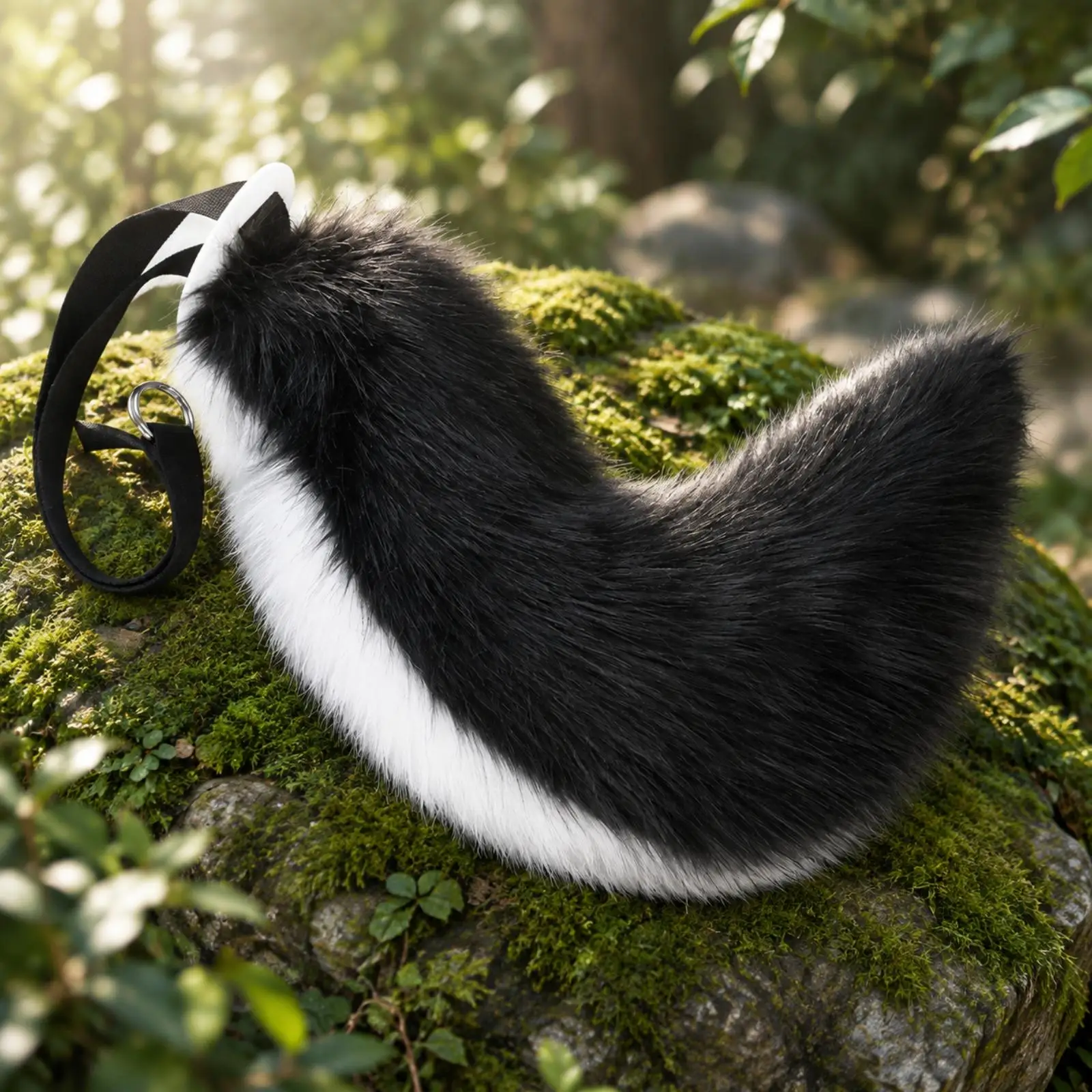 Soft Furry Feline Ears Tail Kit for Cosplay Costume Dress Up Stage Performance Outfit